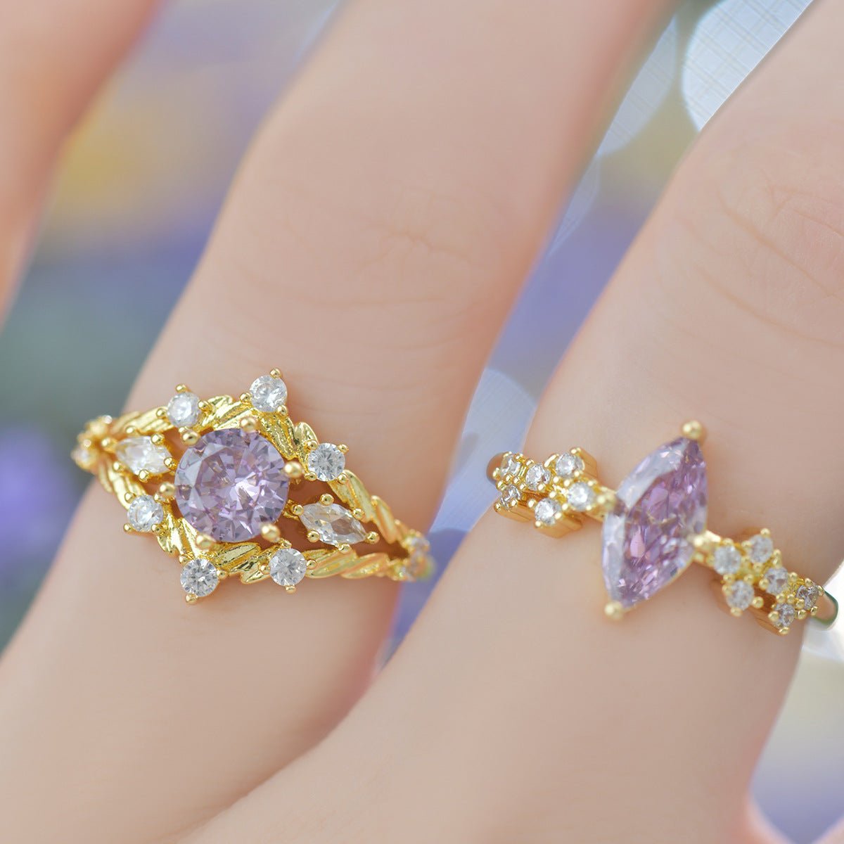 Lilac Veil Ring