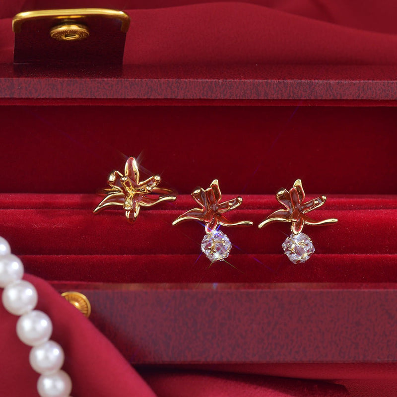 Lily of Burgundy Earrings