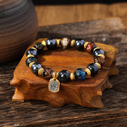 Liuli Glass Spiritual Bracelet for Luck & Wealth 12mm