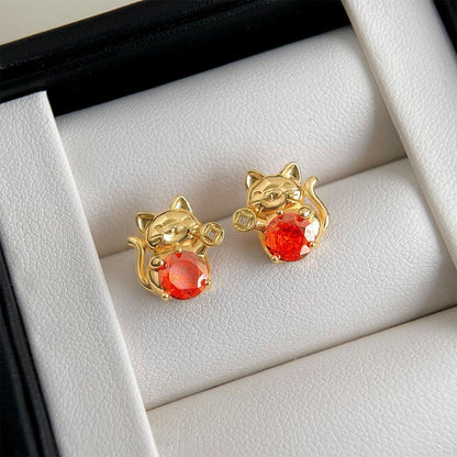 Lucky Cat Earrings