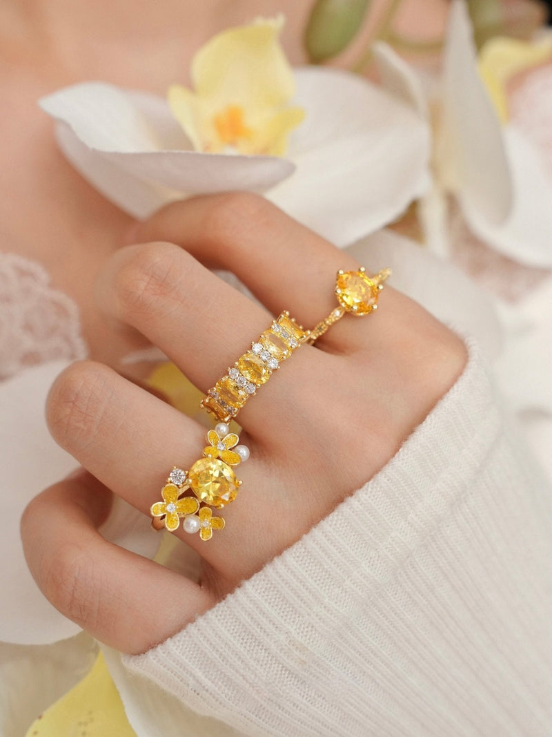 Marigold Citrine Ring