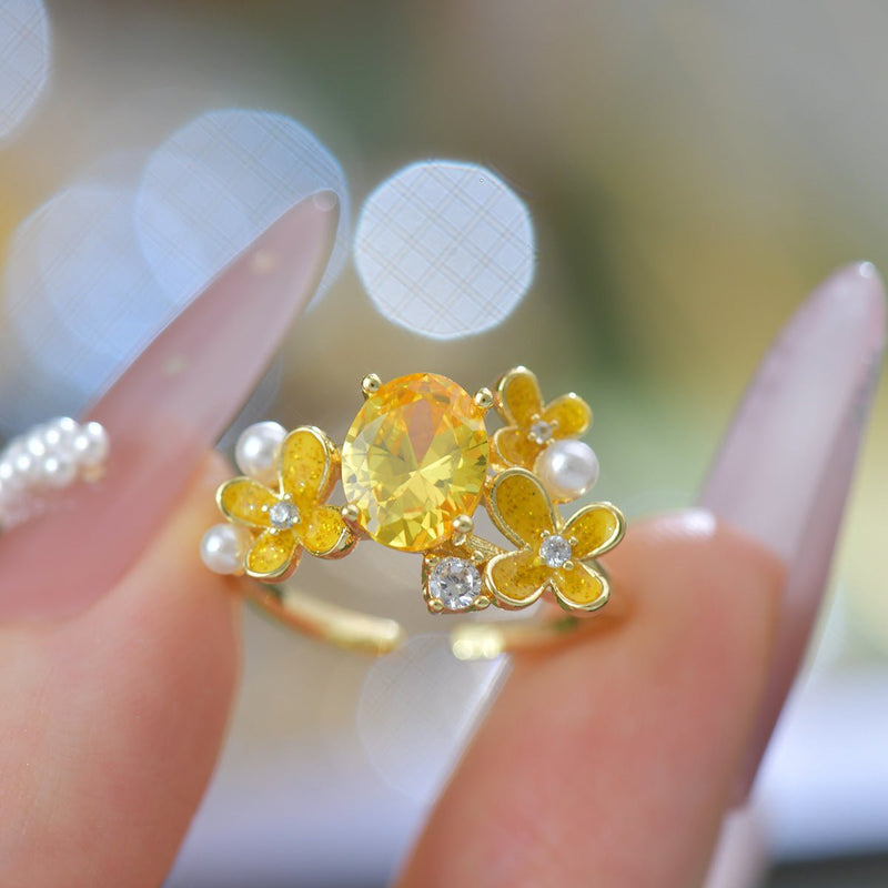 Marigold Citrine Ring