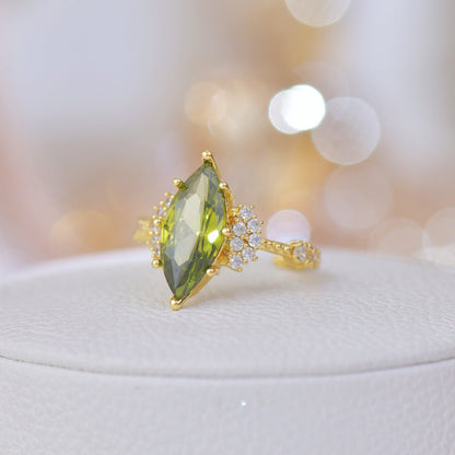 Marquise Peridot Ring
