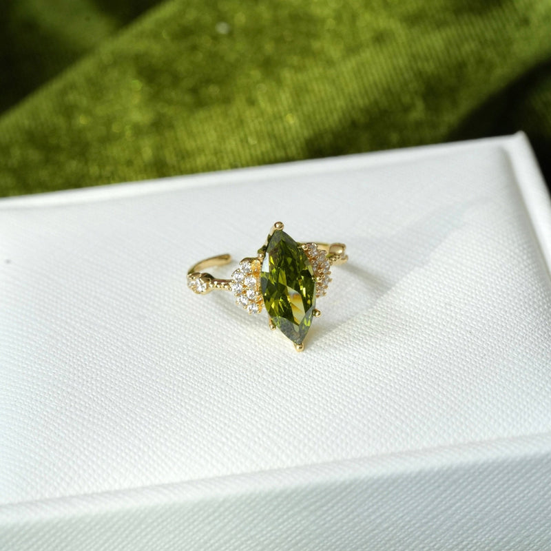 Marquise Peridot Ring