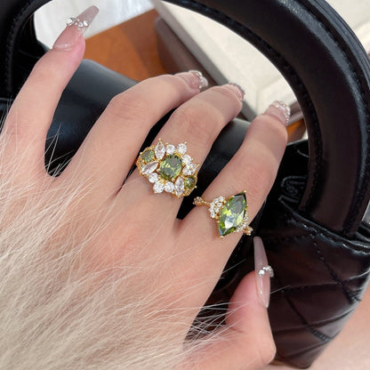 Marquise Peridot Ring