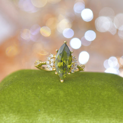 Marquise Peridot Ring