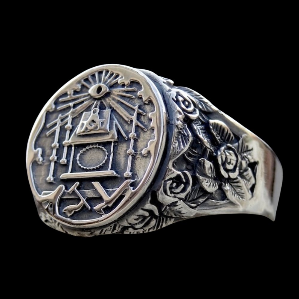 Masonic Temple Rose Ring