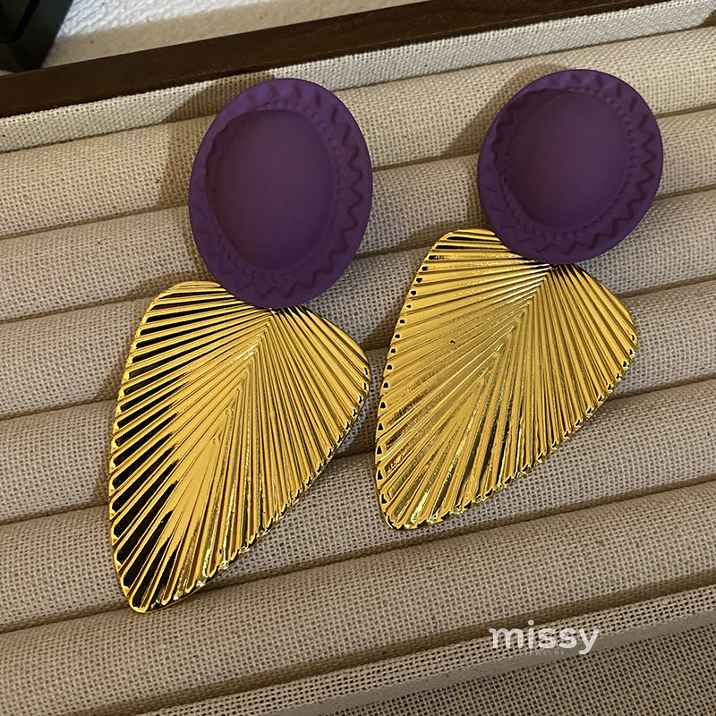 Auri Gilded Leaf Drop Earrings