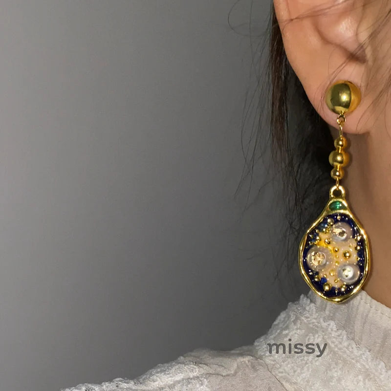 Dream Blue Chinoiserie Earrings