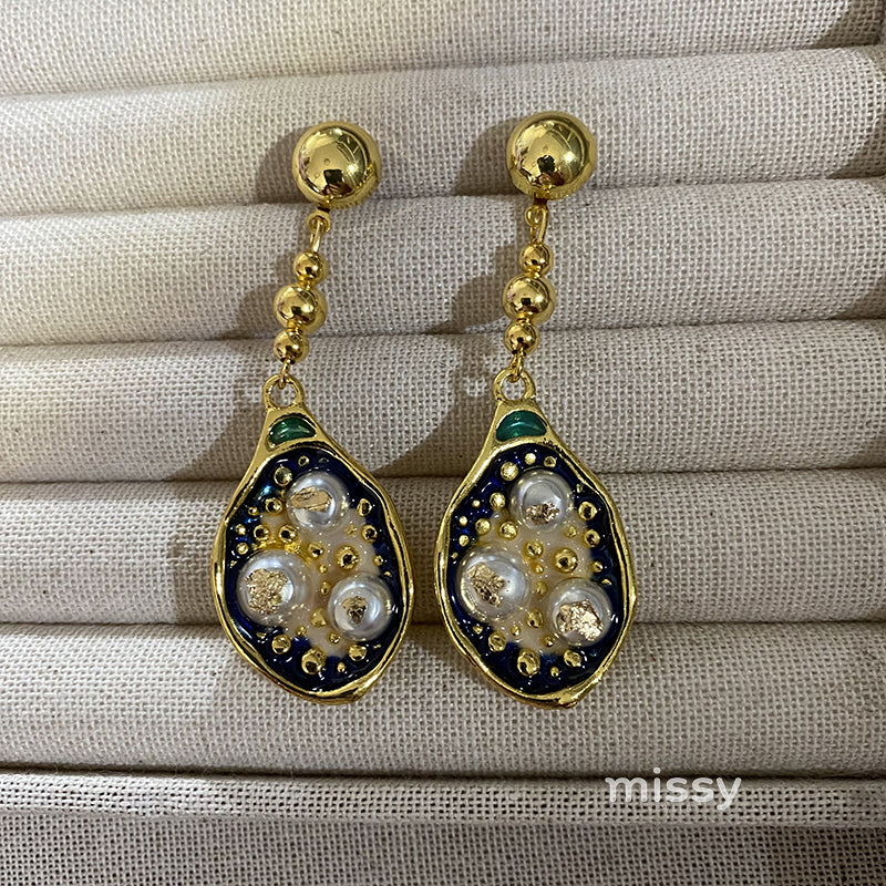 Dream Blue Chinoiserie Earrings