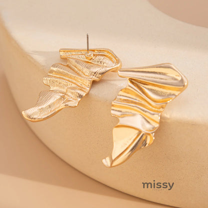 Eila Pleated Statement Earrings