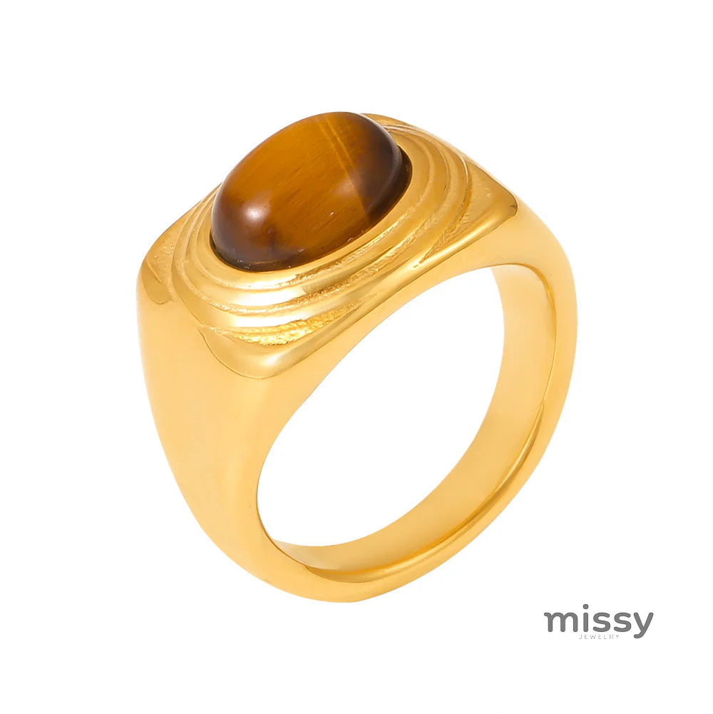Kaelyn Titanium Tiger Eye Ring