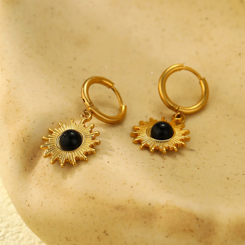 Loghan Delicate Sunflower Stud Earrings