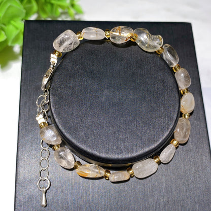 Mixed Crystal Chips Spiritual Healing Bracelet 6.3in