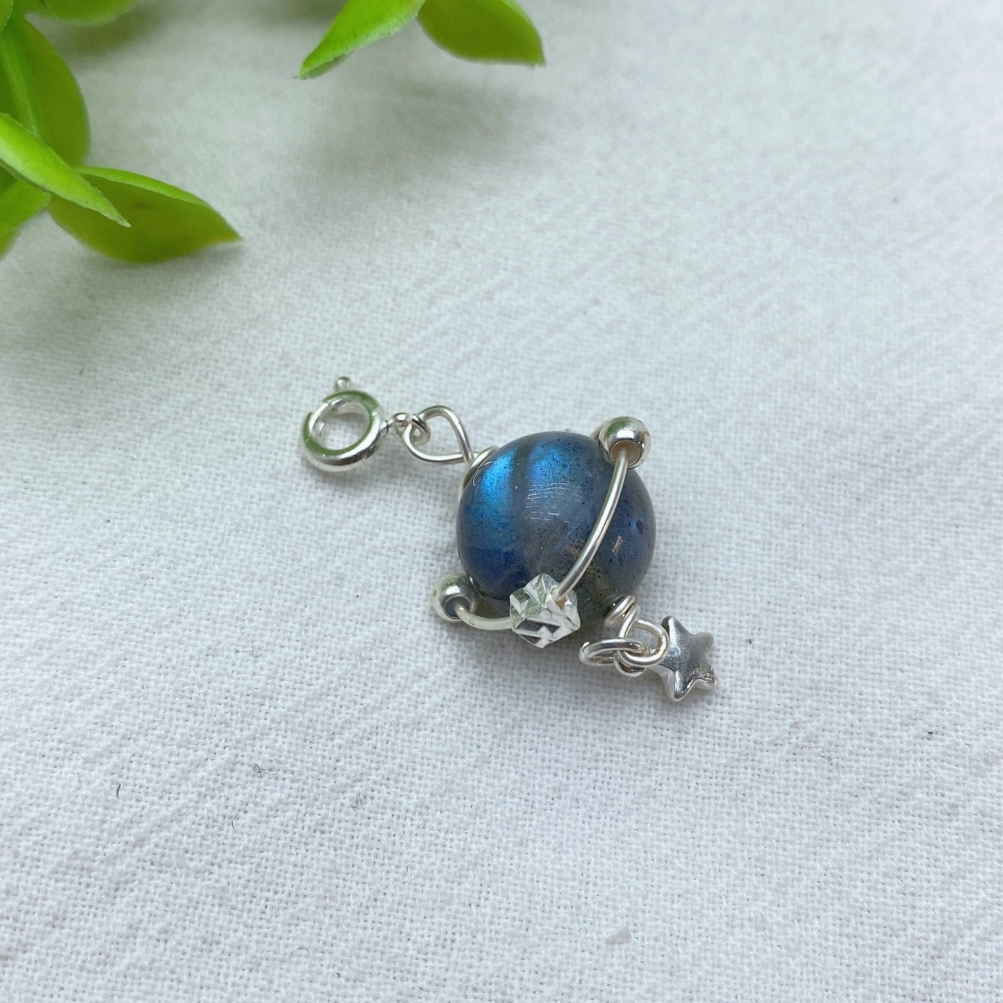 Mixed Crystal Planet Pendant 1.2 Inch Healing Necklace