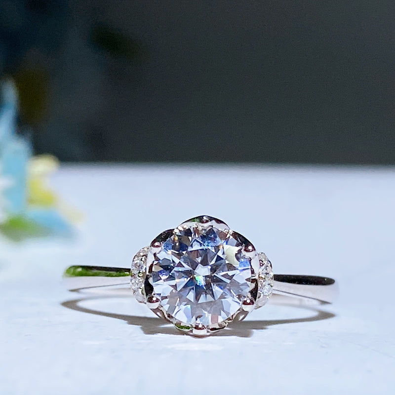 Moissanite Healing Ring With 1.0 or 2.0 Oct Size | Spiritual Rings