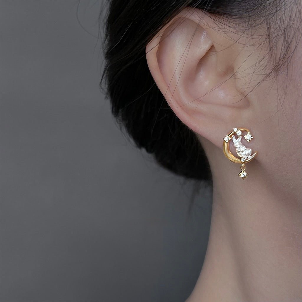 [sample ] Moon Bunny Earrings