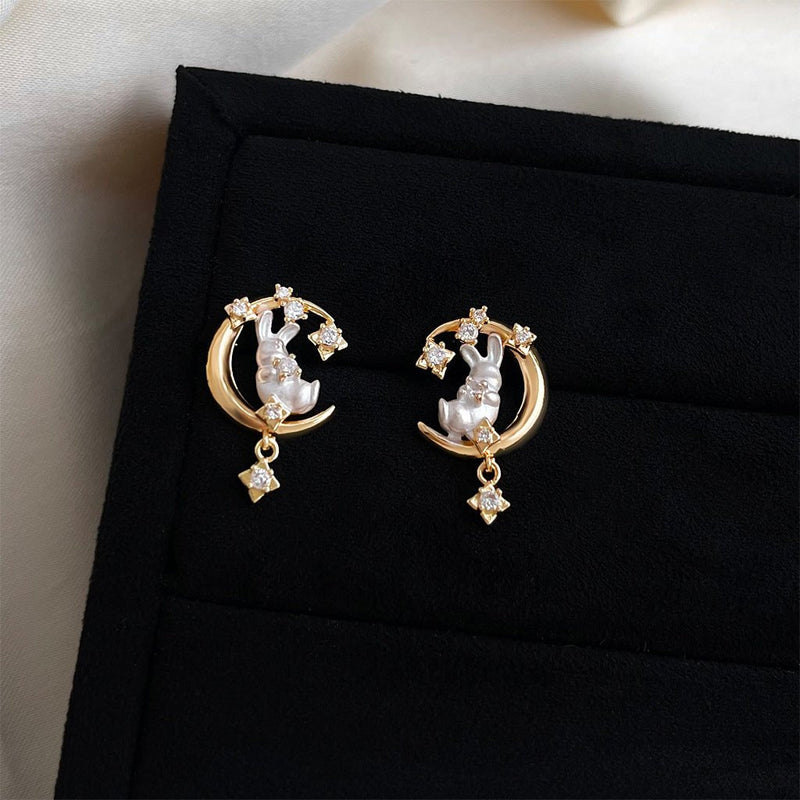 [sample ] Moon Bunny Earrings