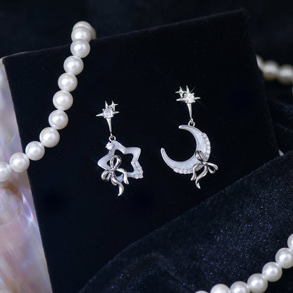 Moon Star Bow Earrings