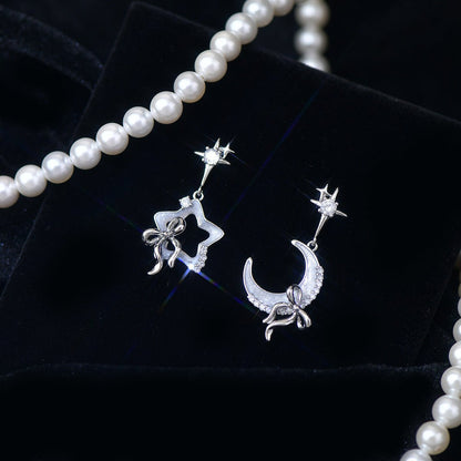 Moon Star Bow Earrings