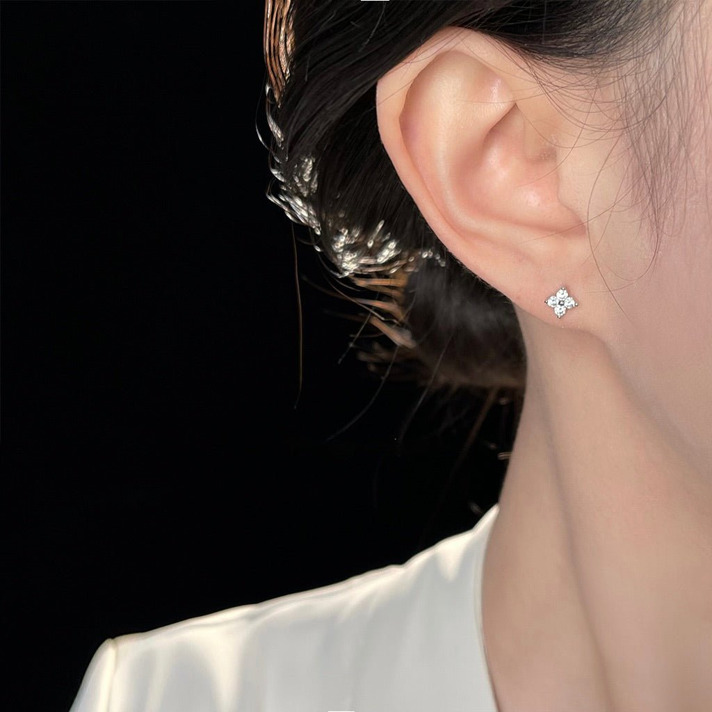 Moonlit Blossom Stud Earrings