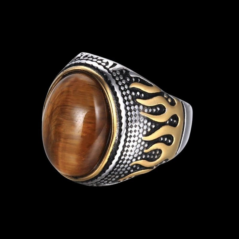 Natural Stone Flame Ring