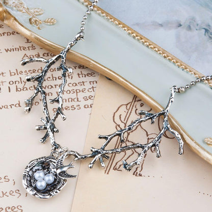 Bird's Nest & Tree Branch Necklace
