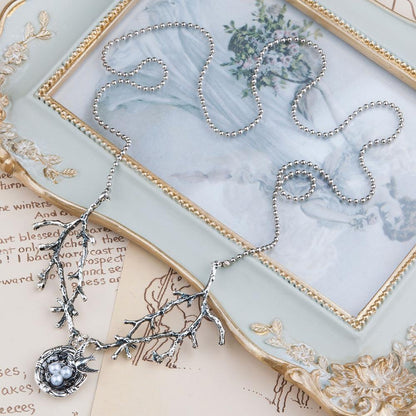 Bird's Nest & Tree Branch Necklace