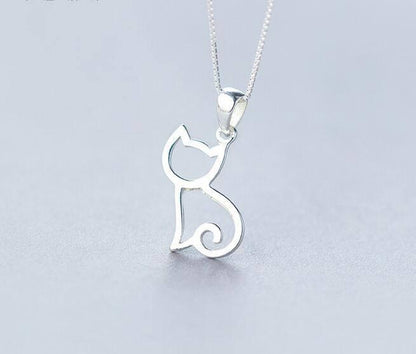 Cat Silver Necklace