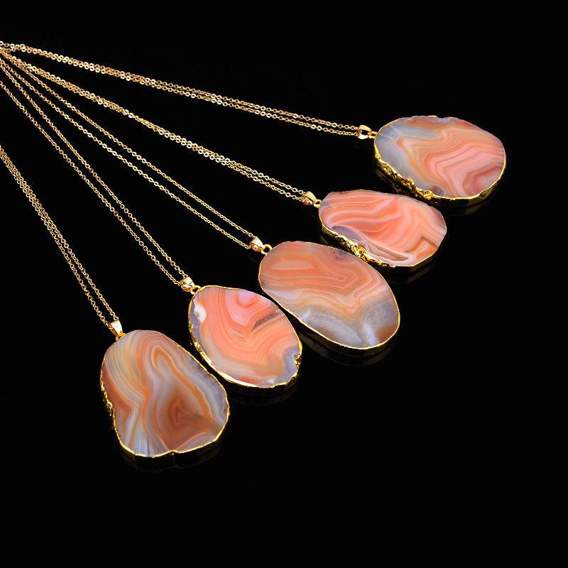 Colorful Irregular Shaped Agate Necklace