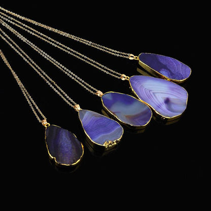 Colorful Irregular Shaped Agate Necklace