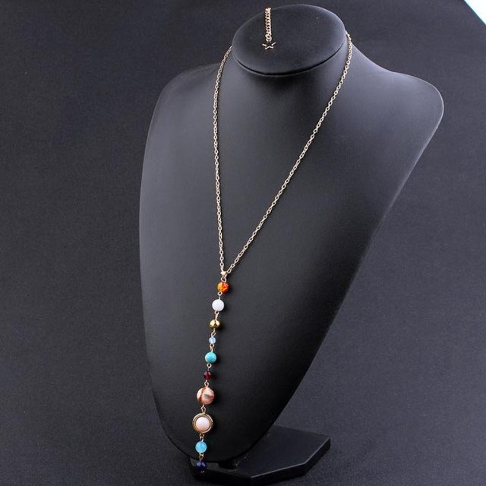 Gemstone Solar System Necklace
