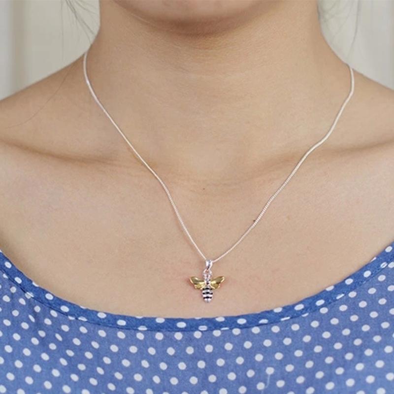 Honey Bee Sterling Silver Necklace