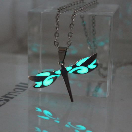 Magical Glow in the Dark Dragonfly Necklace