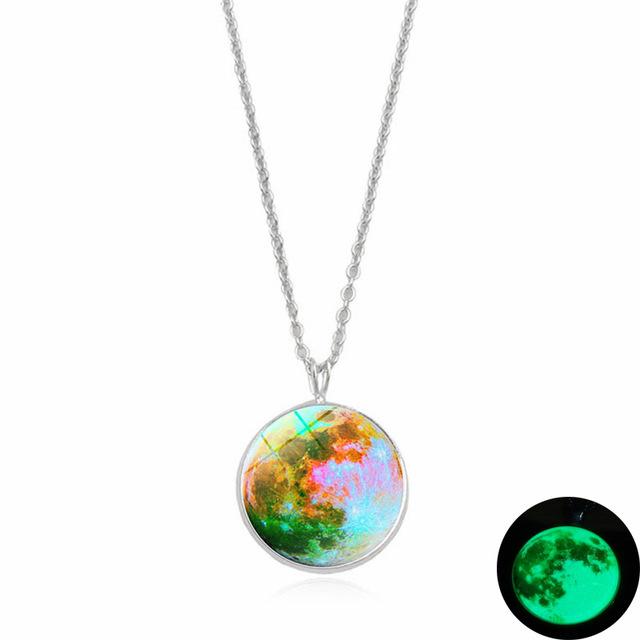 Magical Glow in the Dark Moon Necklace