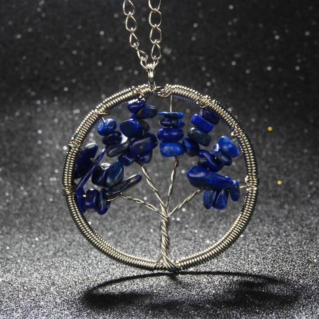 Natural Stones Tree of Life Necklace