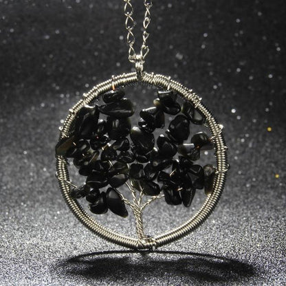 Natural Stones Tree of Life Necklace