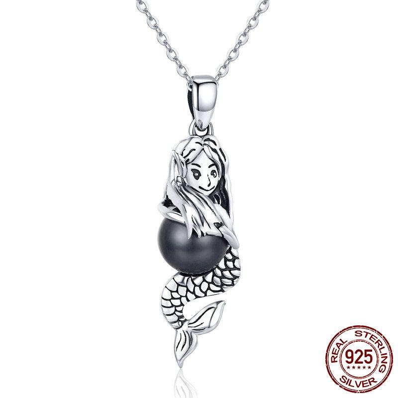 Ocean Spirit Mermaid Sterling Silver Necklace