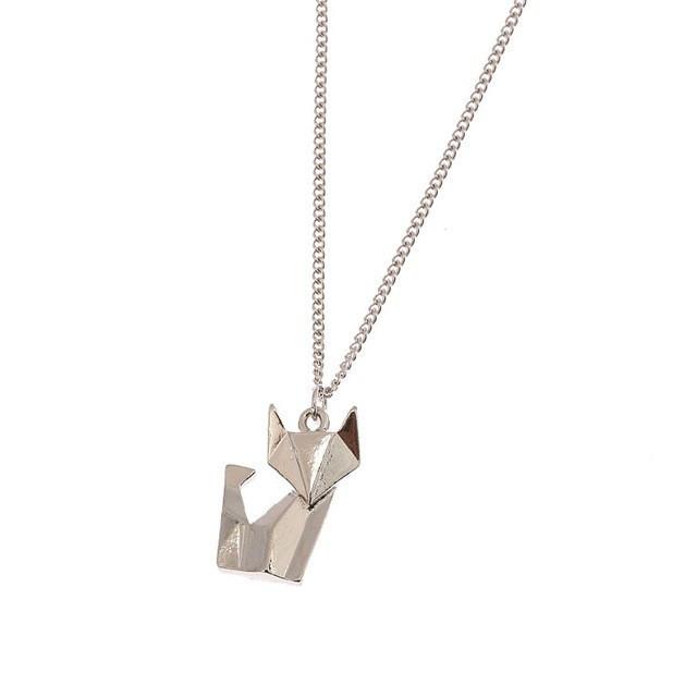 Origami Cat Necklace