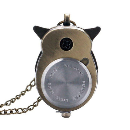Owl Pocket Watch Long Necklace