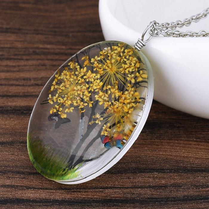 Resin Wishing Tree Necklace