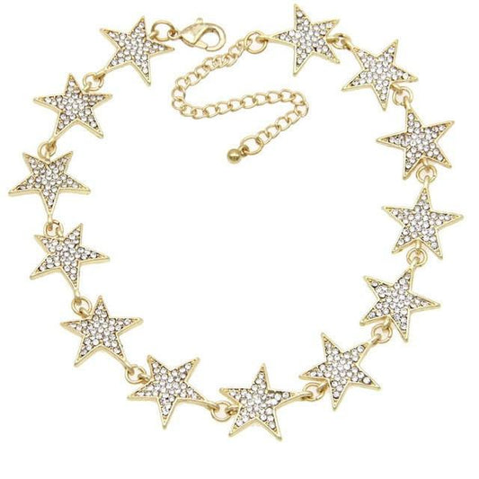 Rhinestone Stars Necklace
