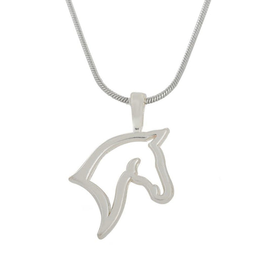Silver Horse Head Necklace