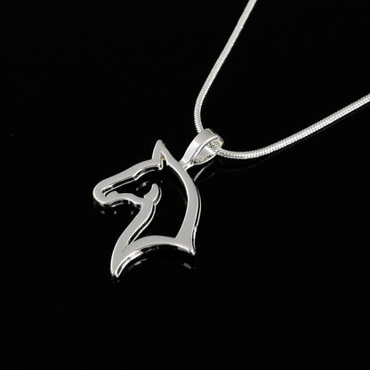 Silver Horse Head Necklace