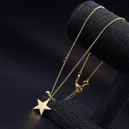 Three Layers Stars & Moon Necklace