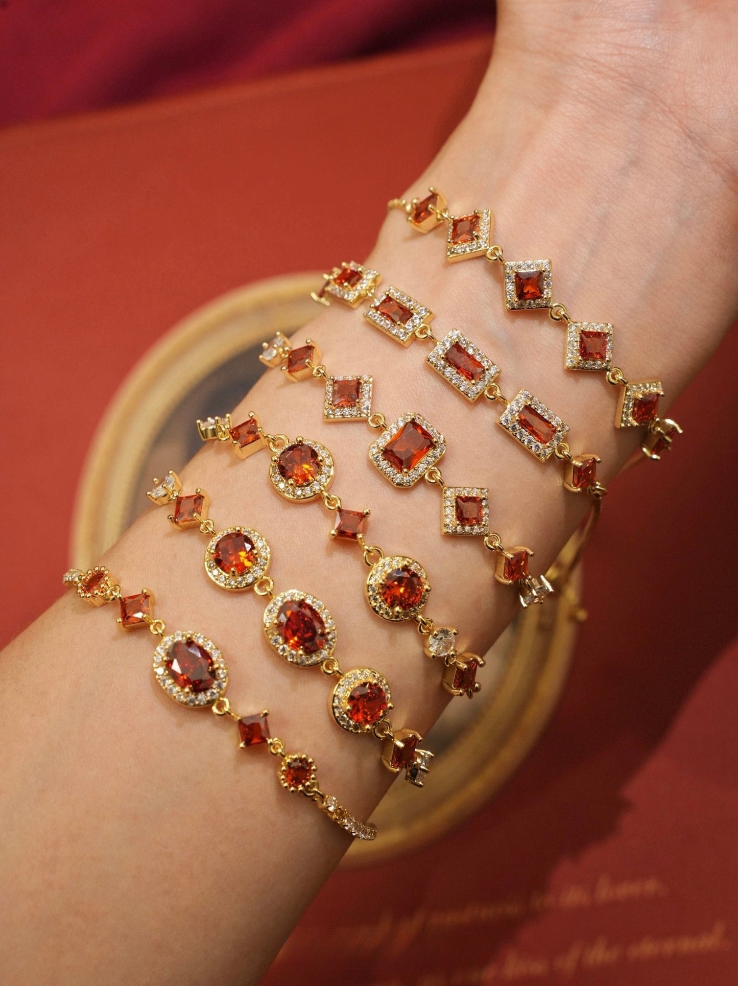 Ophelia Bracelet in Red