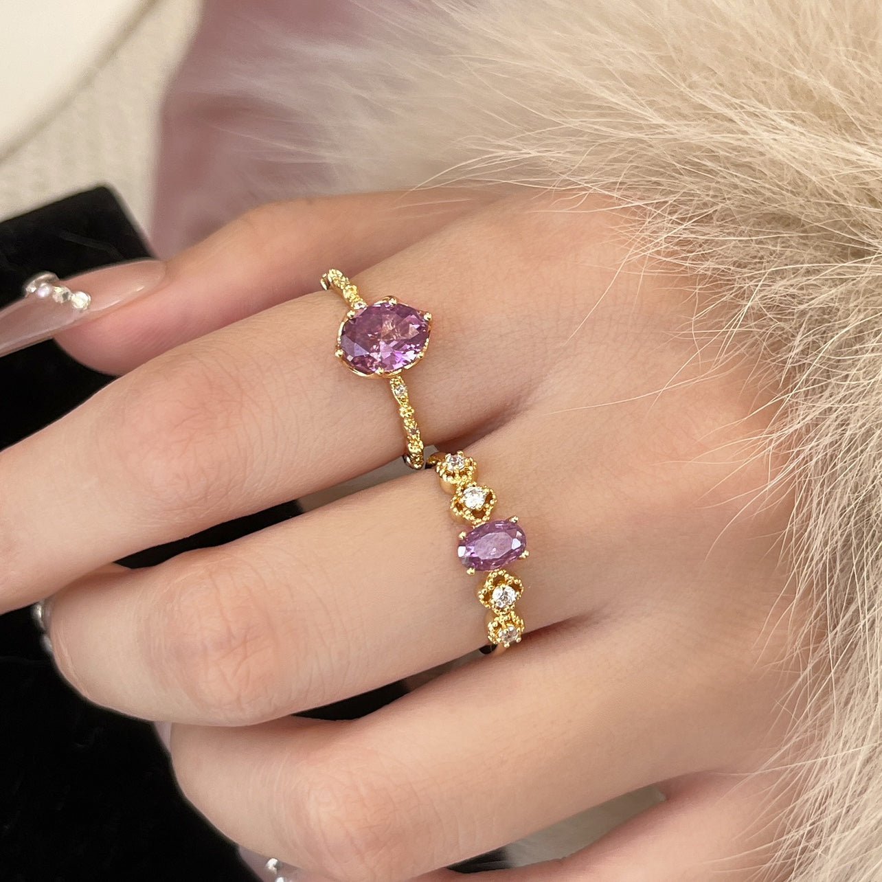 Oval Amethyst Ring