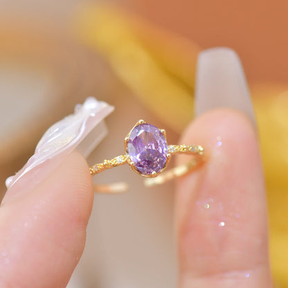 Oval Amethyst Ring