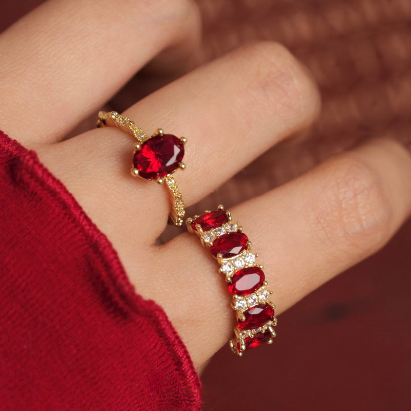 Oval Ruby Ring