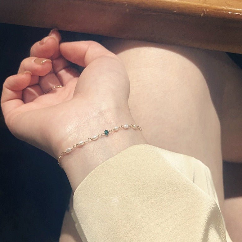 Emerald Pearl Bracelet - Sharon